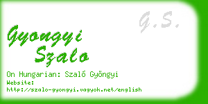 gyongyi szalo business card